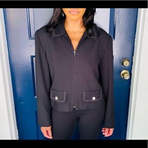 Principles Collection Black Crepe Jacket Size 14